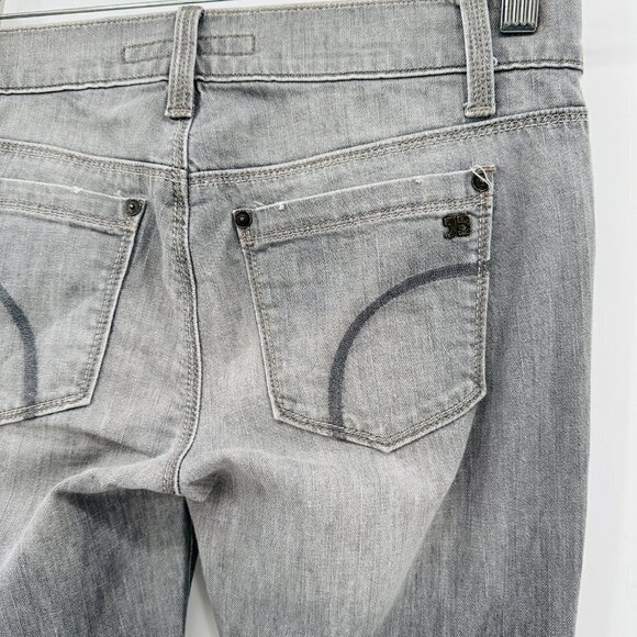 Joe's Womens Gray Fit Rocker Skinny Keira Low Rise Stretch Flare 25 Denim Jeans - Picture 2 of 7
